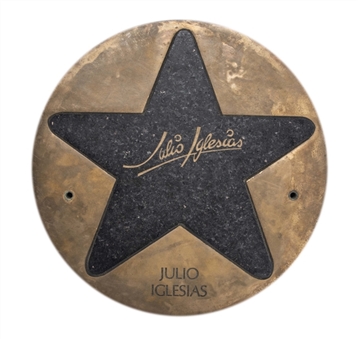 Julio Iglesias Bronze 11" Star Attributed to 1999 Radio City Music Hall Renovation
